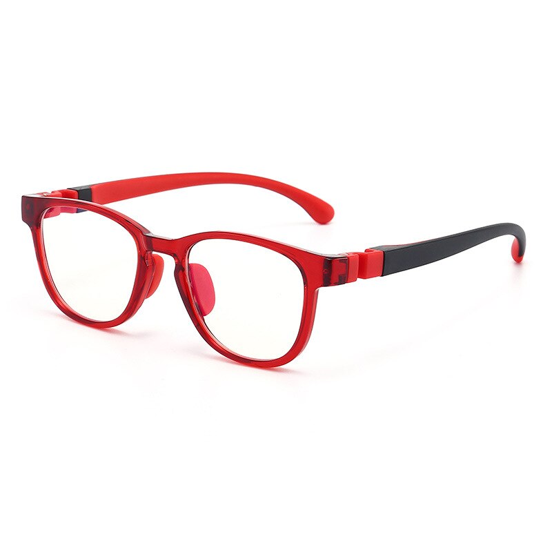 CCspace Unisex Youth Full Rim Square TR90 Silicone Eyeglasses Frame 54677 - Lightweight & Durable Glasses for School, Reading, and Everyday Wear
