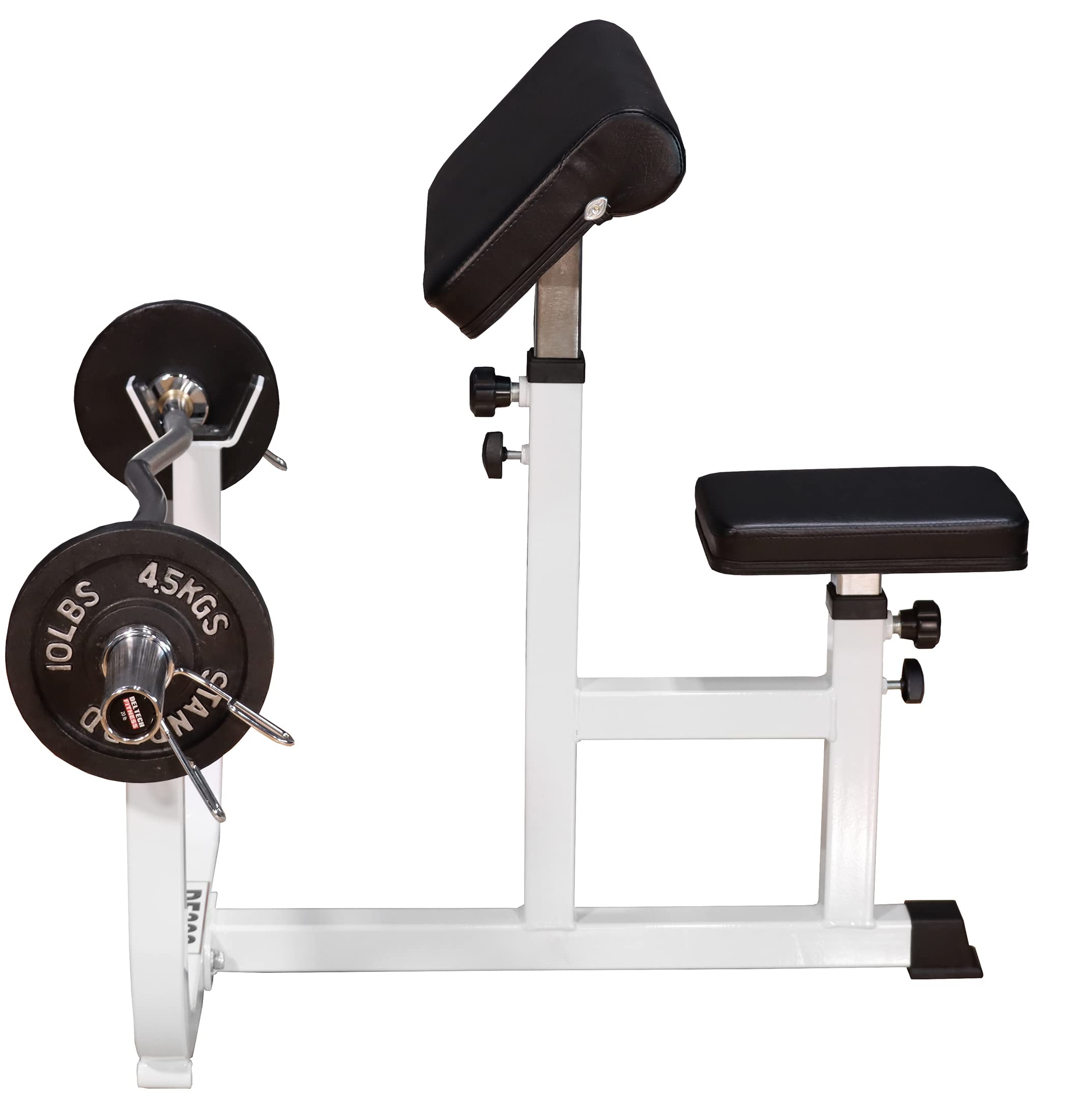 Deltech Fitness DF308 Preacher Curl Bench for Biceps Workout - Home Gym Equipment for Arm Strength Training & Muscle Building