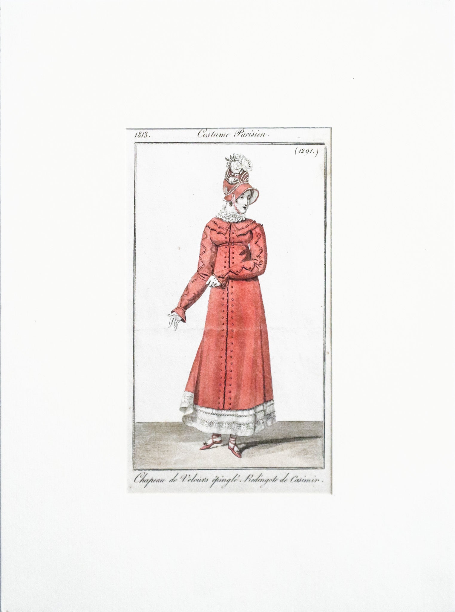 1820s Parisian Ladies Fashion Costume Set of 2 - Vintage Historical Dress for Reenactment, Theater & Cosplay