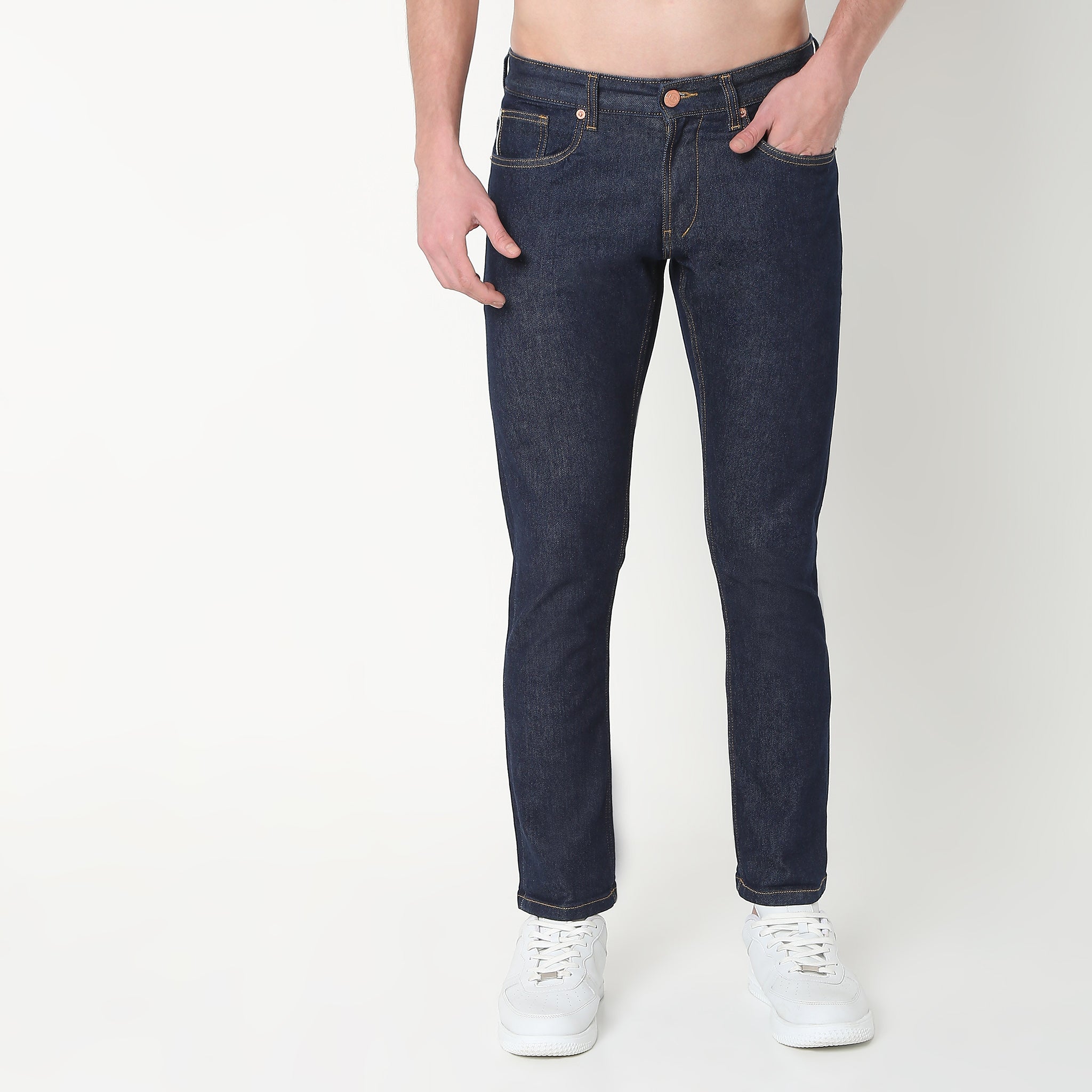 Premium Selvedge Denim Jeans for Men - Straight Fit with E-Fast® Stretch Technology | Master Crafted Quality | Perfect for Casual Wear, Office & Night Out