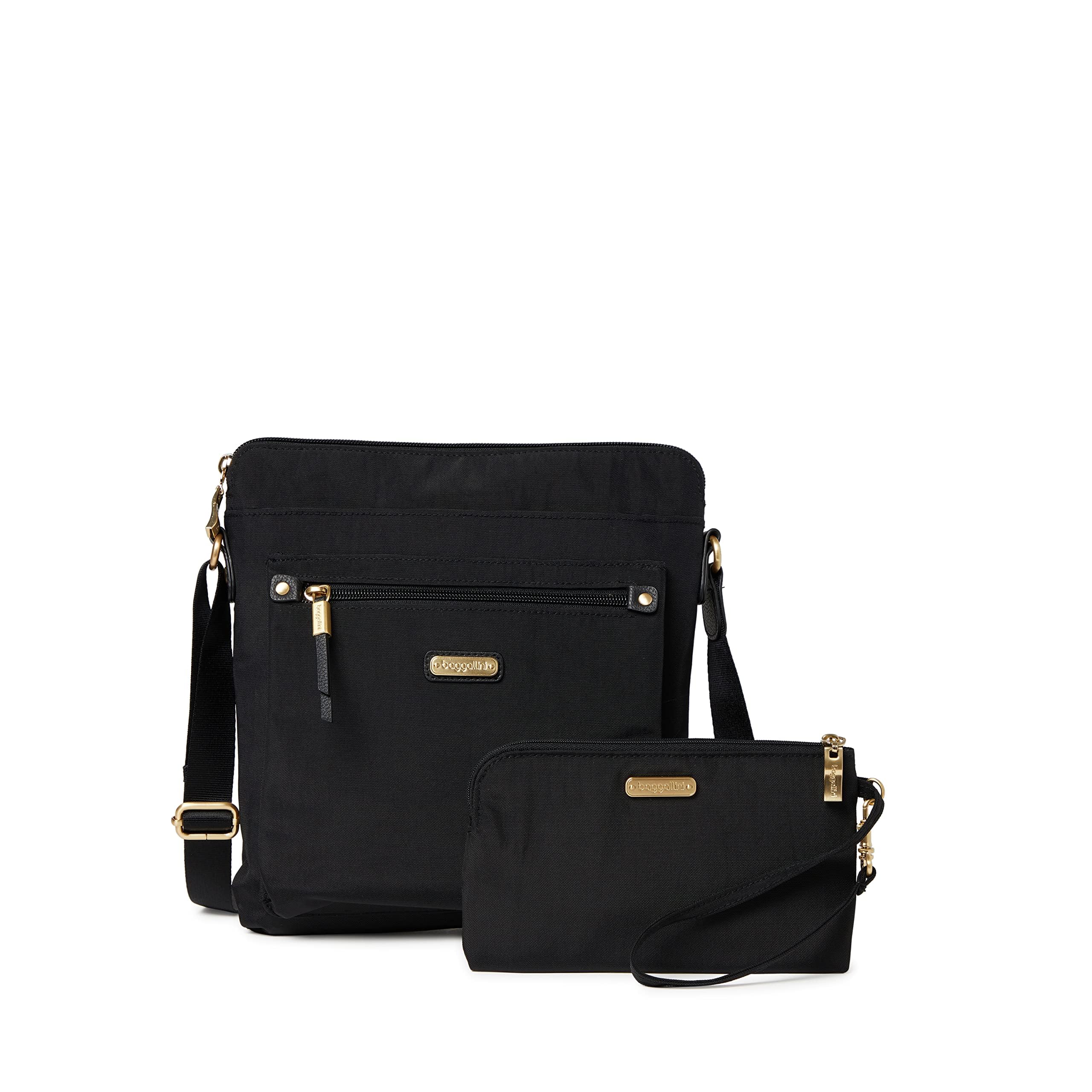 Baggallini Go Bagg RFID Blocking Crossbody Bag with Phone Wristlet - Secure Travel Purse for Women, Everyday Use & Commuting