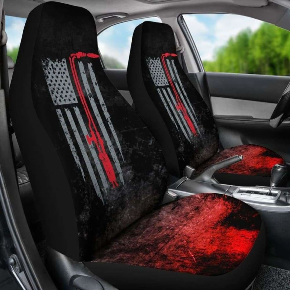 Premium American Welder Car Seat Covers - Universal Fit for Trucks & SUVs - Durable & Comfortable - Perfect for Work Commutes, Road Trips & Outdoor Adventures