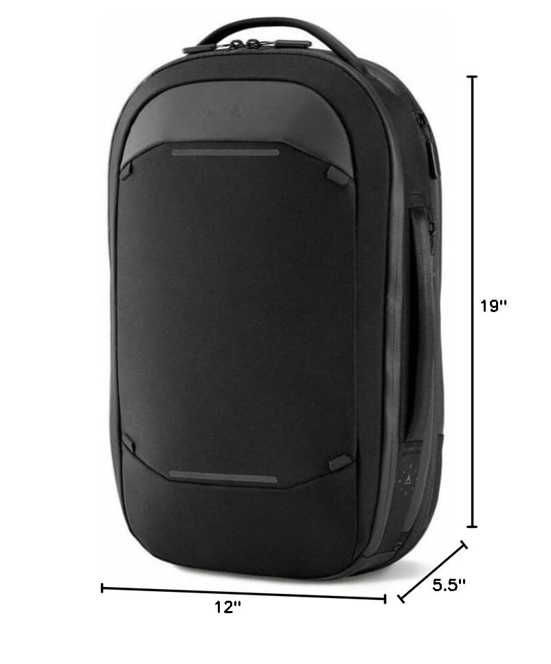 NOMATIC Navigator Premium 15L Expandable Backpack - Water Resistant Anti-Theft Laptop Bag with 6L Built-In Expansion - Perfect for Travel, Work & Daily Commute - Black Computer Backpack for Professionals & Students