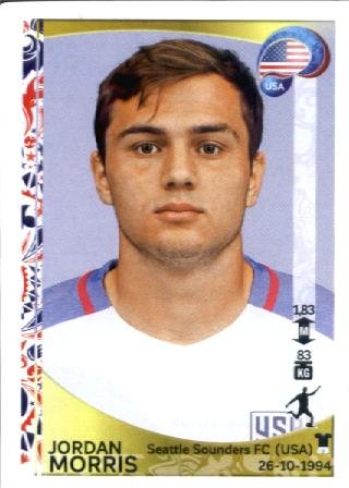 2016 Copa America Centenario Jordan Morris #37 USA Soccer Player Vinyl Sticker - Perfect for Laptops, Water Bottles & Soccer Fan Collections