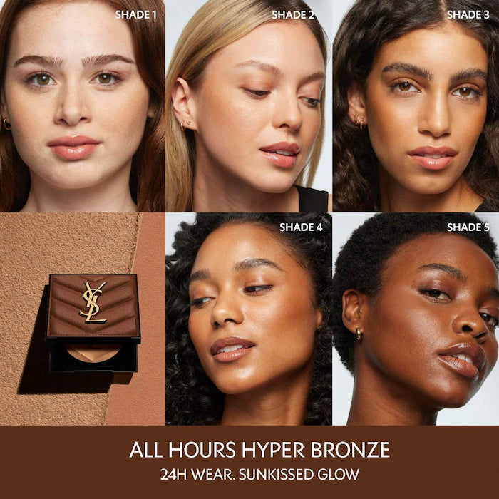 Yves Saint Laurent All Hours 24H Hyper Sunkissed Glow Bronzer - Long-Lasting Matte Finish for a Natural Sun-Kissed Look | Perfect for Everyday Wear & Special Occasions