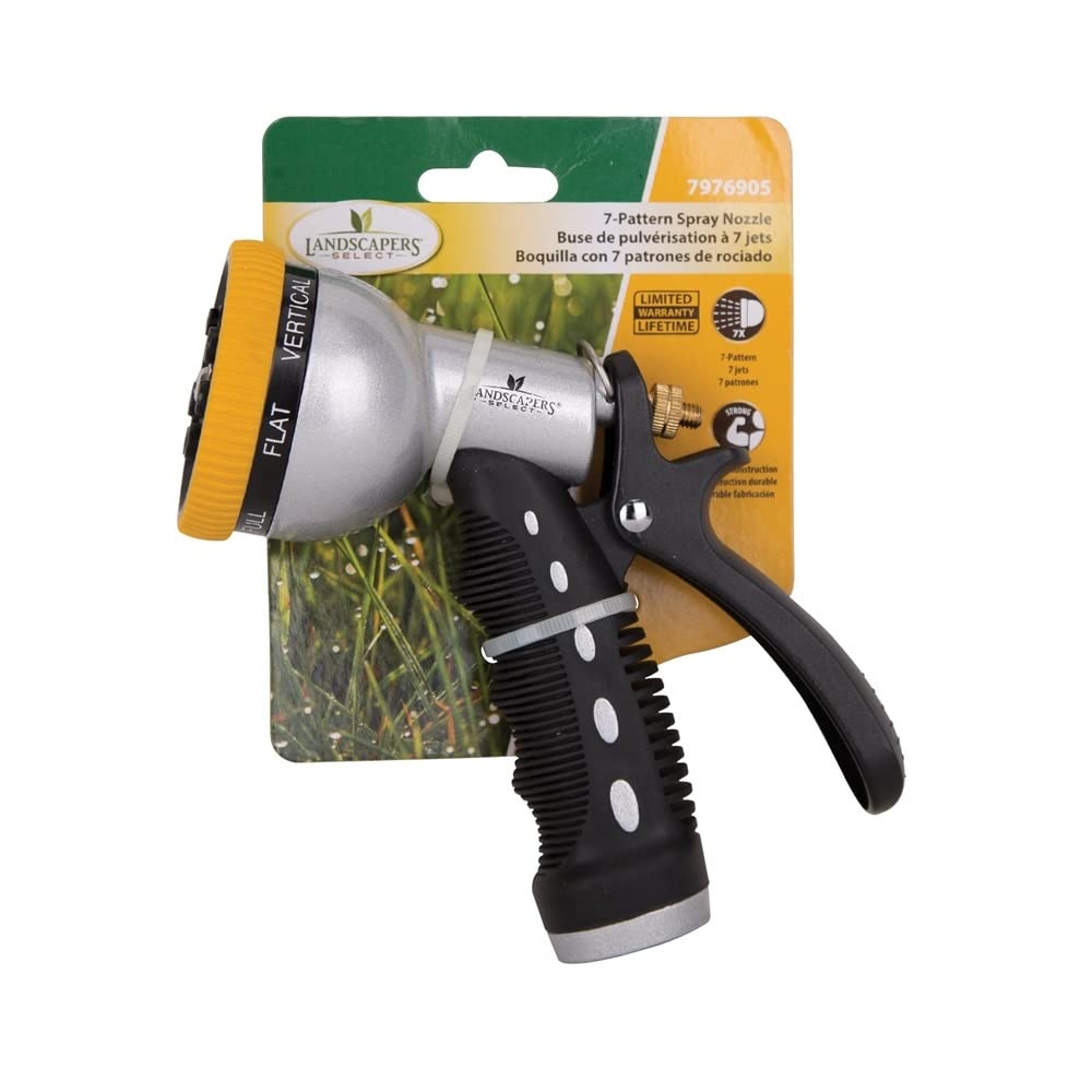 MINTCRAFT YM7674 Self-Cleaning 7-Pattern Garden Hose Nozzle Sprayer - Perfect for Watering Plants, Washing Cars & Outdoor Cleaning