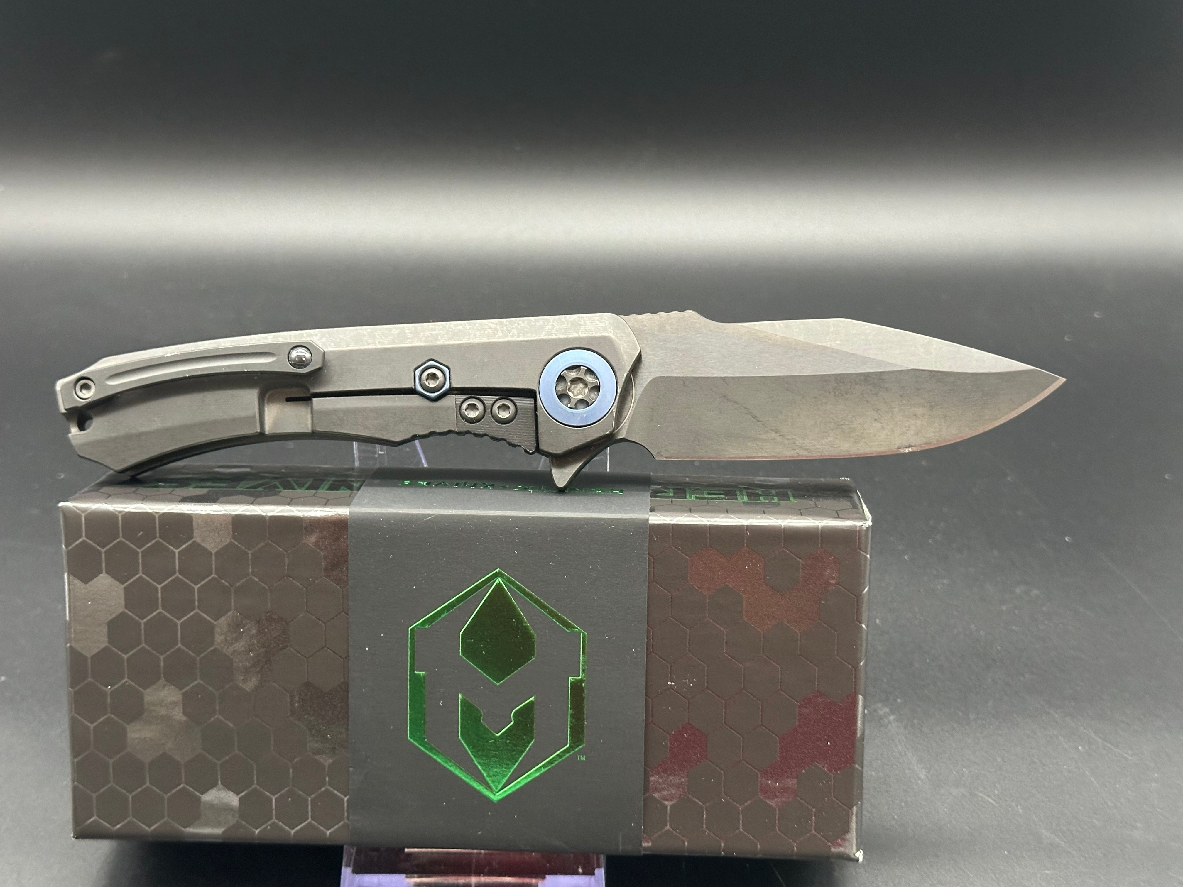 Heretic Wraith V3 EDC Knife - Premium Titanium Folding Pocket Knife for Outdoor, Camping & Everyday Carry | Tactical Utility Blade for Survival, Hiking & Self Defense