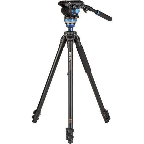 Benro A2573FS6PRO S6 Pro Video Tripod Head with Aluminum Flip Lock Legs - Professional Camera Tripod Kit for DSLR, Mirrorless, and Video Cameras - Perfect for Photography, Filmmaking, and Vlogging
