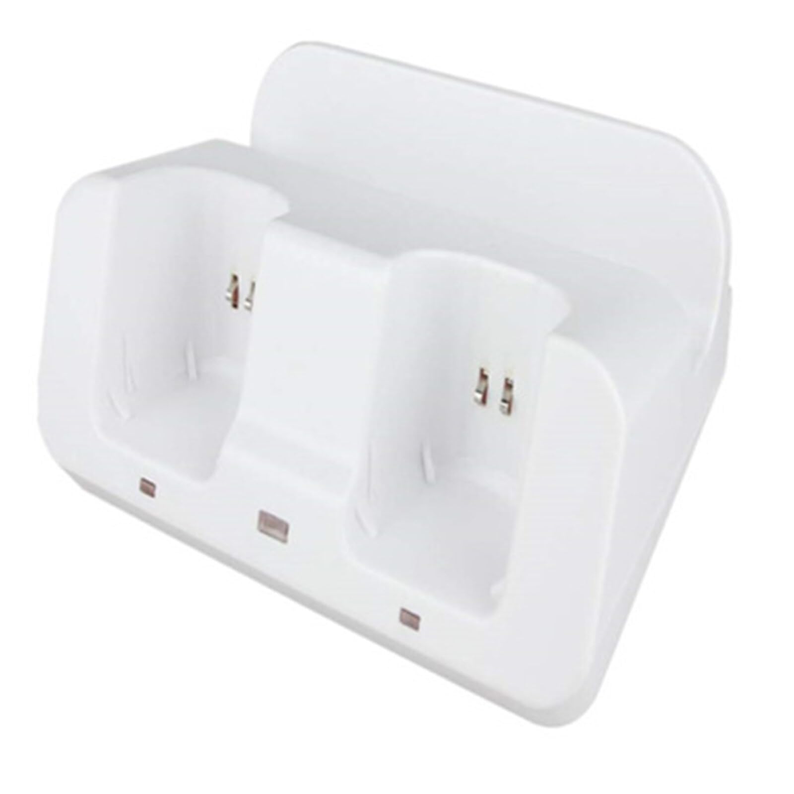 Wii Remote Battery Charger Station - Dual USB Charging Dock with LED Indicator & 2 Rechargeable Batteries for Nintendo Wii Controllers (White) | Perfect for Gaming Sessions & Family Entertainment