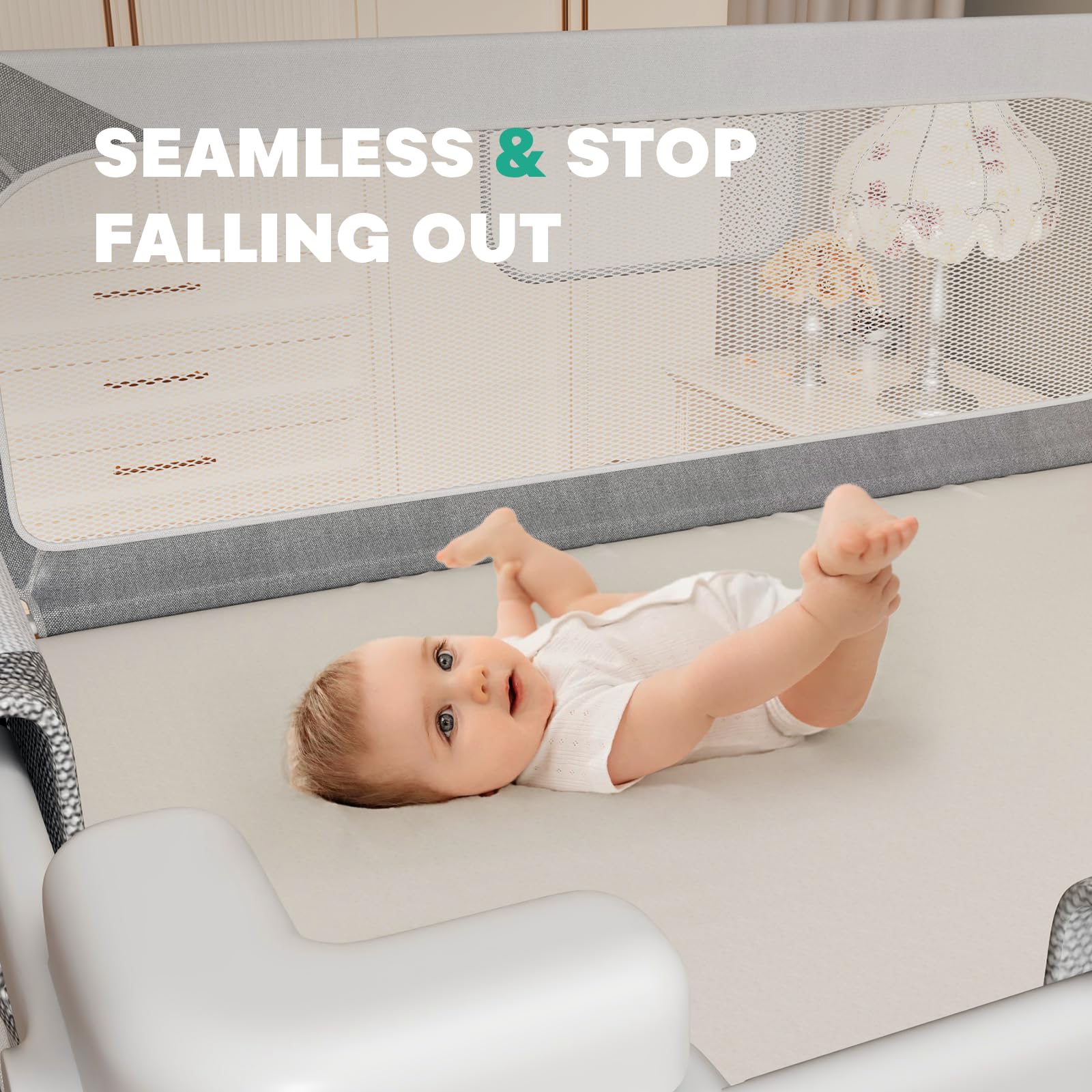 MHOMER Foldable Toddler Bed Rail - 60