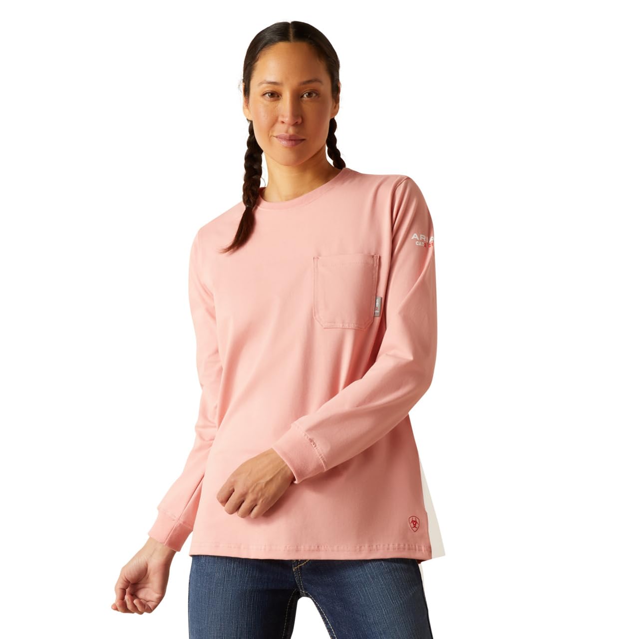 Ariat Women's FR American Rose Short Sleeve T-Shirt - Comfortable Cotton Work Shirt for Ranch, Farm & Outdoor Activities