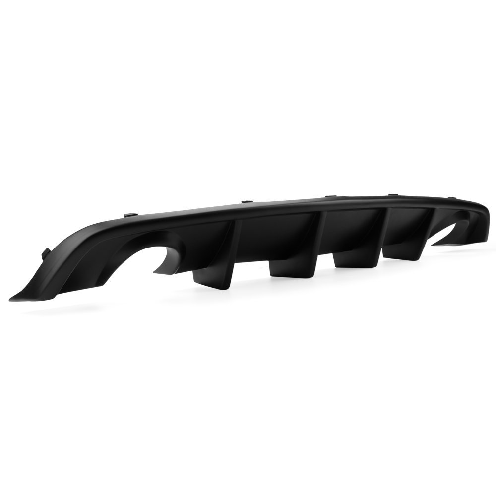 IKON MOTORSPORTS Rear Bumper Diffuser for 2012-2014 Dodge Charger SRT8 | V2 Style PP Splitter Spoiler Valance Chin Diffuser Body Kit | Enhances Aerodynamics & Sporty Look for Street Racing & Car Shows