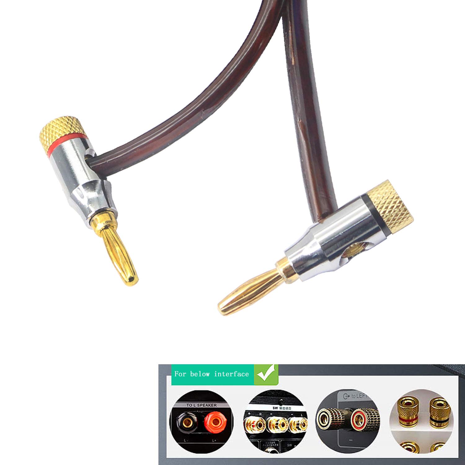 Premium Speakon to Banana Speaker Cable - 2.0m High-Quality Audio Adapter Wire with Twist Lock for DJ/PA Systems | Perfect for Live Performances, Studio Setups & Amplifier Connections