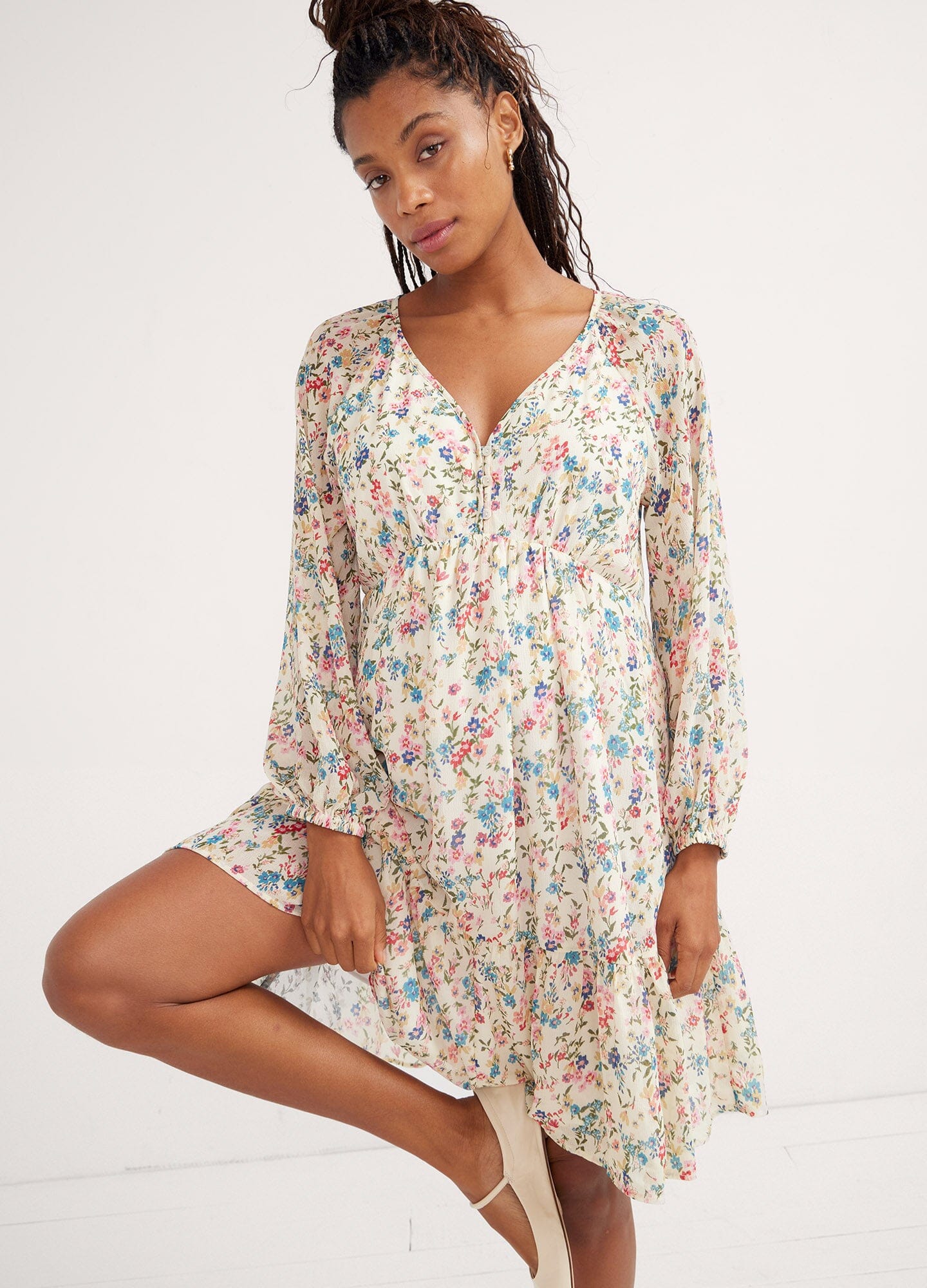 The Kelsey Dress - Elegant Women's Floral Midi Dress for Summer, Weddings & Special Occasions | Perfect for Parties, Dates & Office Wear