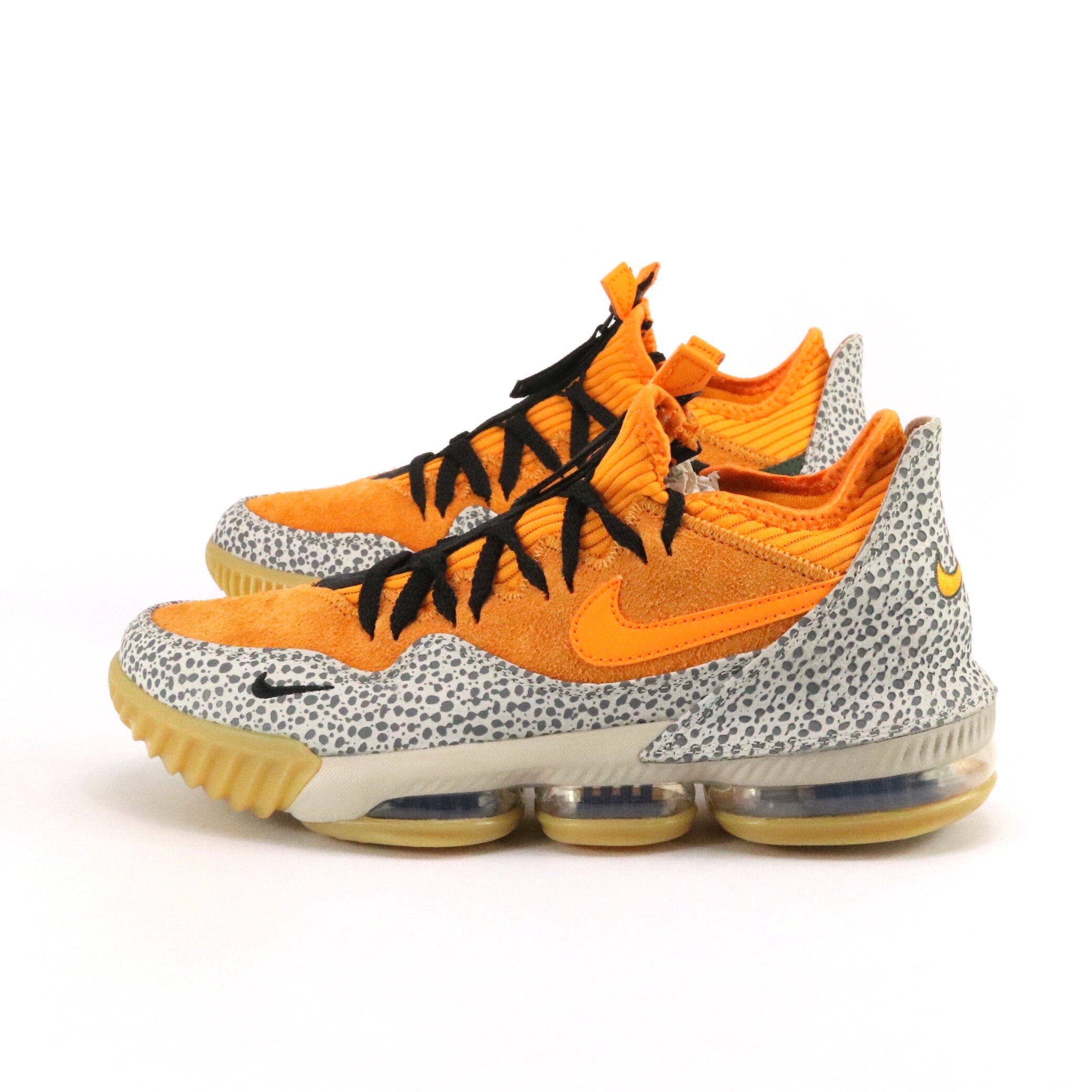Lebron 16 Low Atmos Safari Kumquat Black Basketball Shoes - Men's Sneakers for Court & Street Wear - Perfect for Basketball Games & Casual Outfits