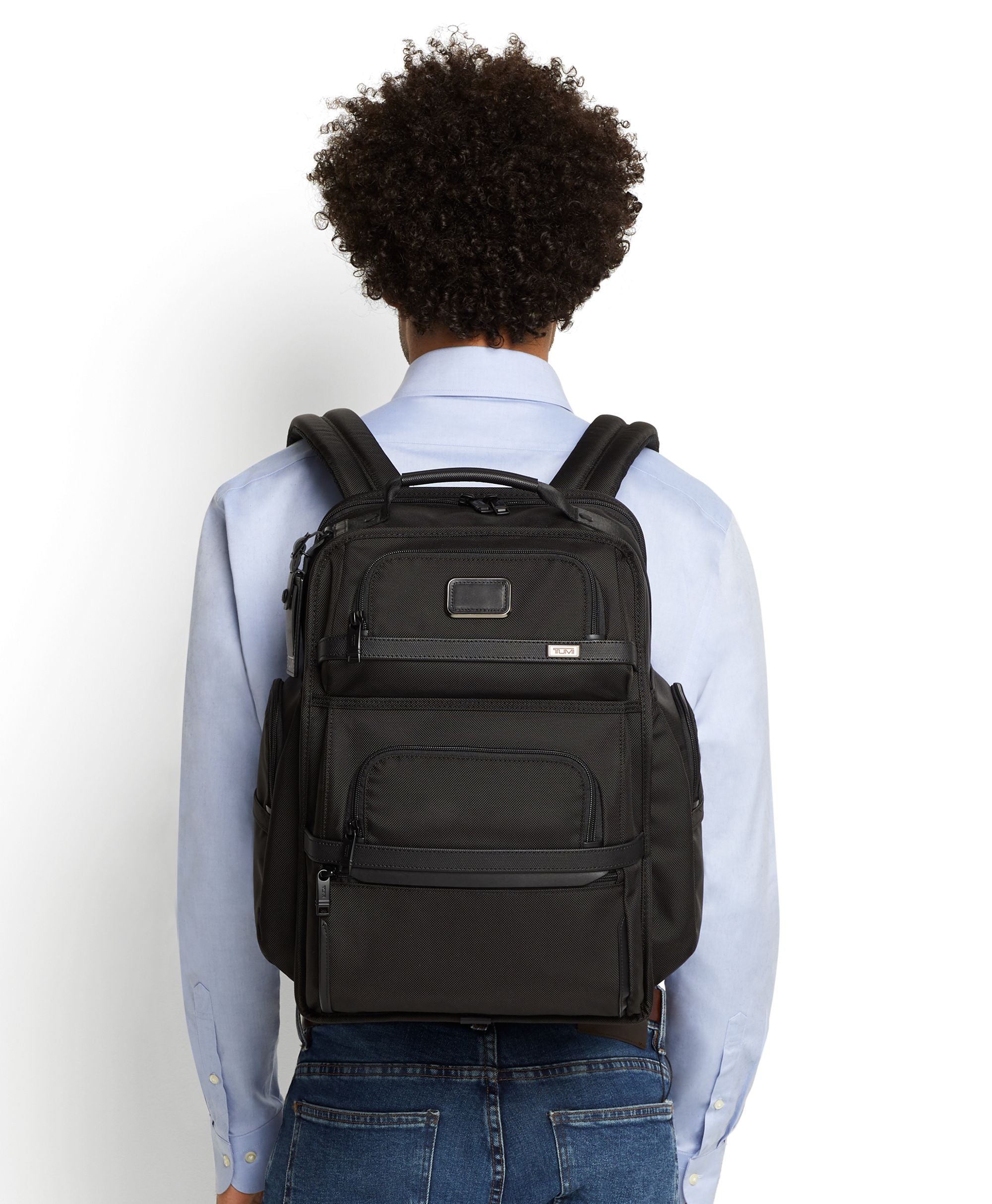 Tumi Alpha Business Backpack - Premium Leather Laptop Bag for Men & Women - Water-Resistant Travel & Work Backpack for Professionals, Commuters & Students - Fits 15.6