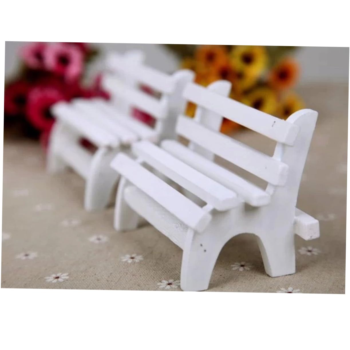 YARNOW Miniature Wooden Garden Bench - Decorative Porch Chair Figurine for Dollhouse, Fairy Garden & Home Decor | Perfect for DIY Crafts, Fairy Gardens & Tabletop Displays