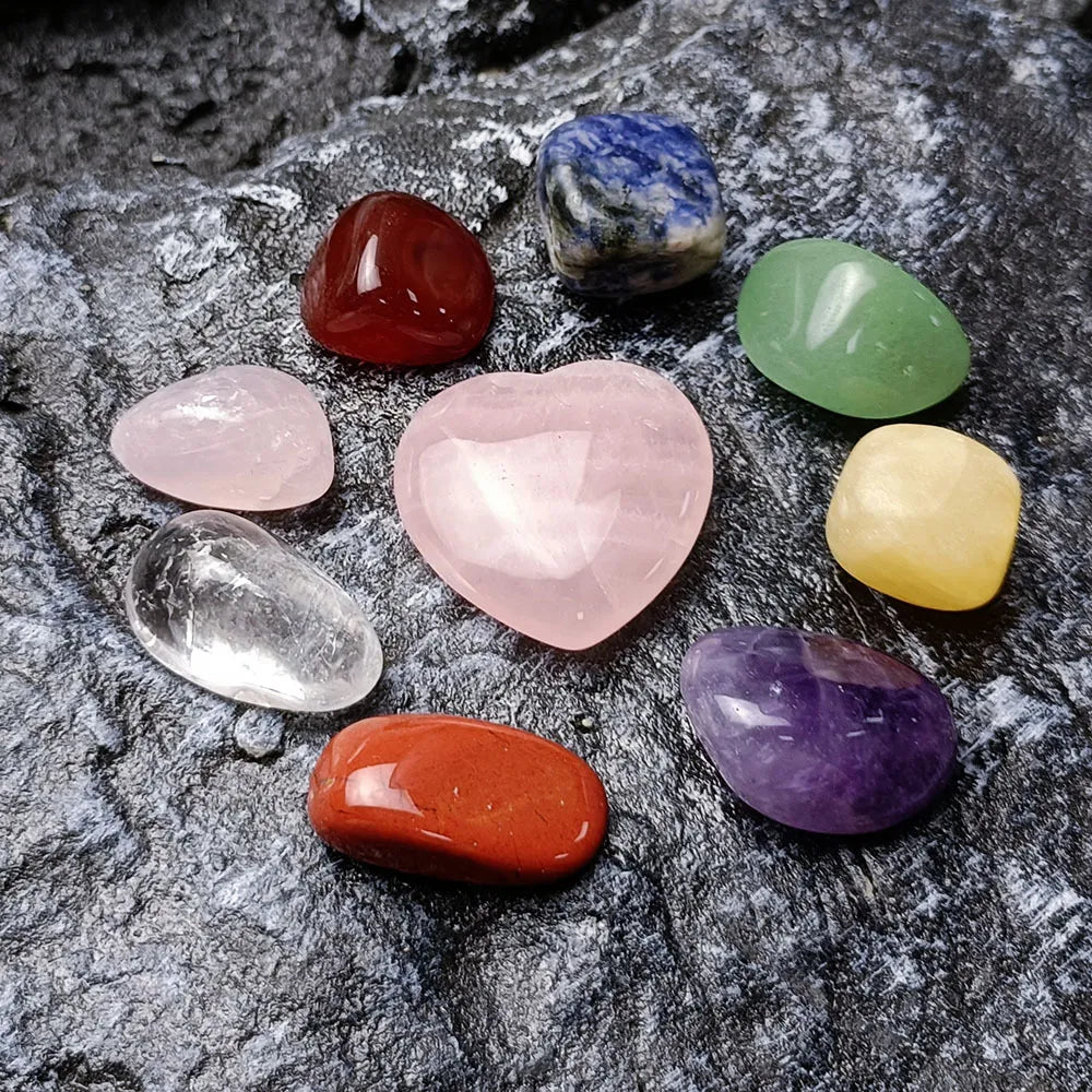 7 Chakra Healing Crystal Box Set - Natural Stones for Meditation, Reiki & Energy Balancing - Perfect for Yoga, Spirituality & Home Decor