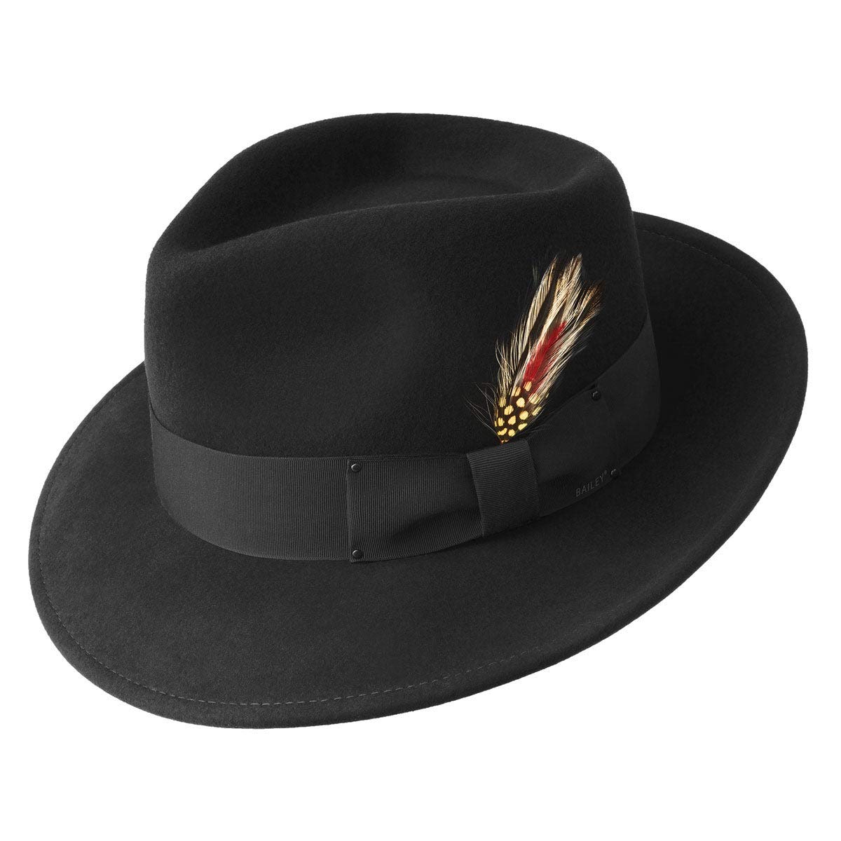 Bailey of Hollywood Men's Fedora Hat - Classic Wool Felt Dress Hat for Men | Vintage Style Fedora with Brim | Perfect for Weddings, Parties & Casual Outfits