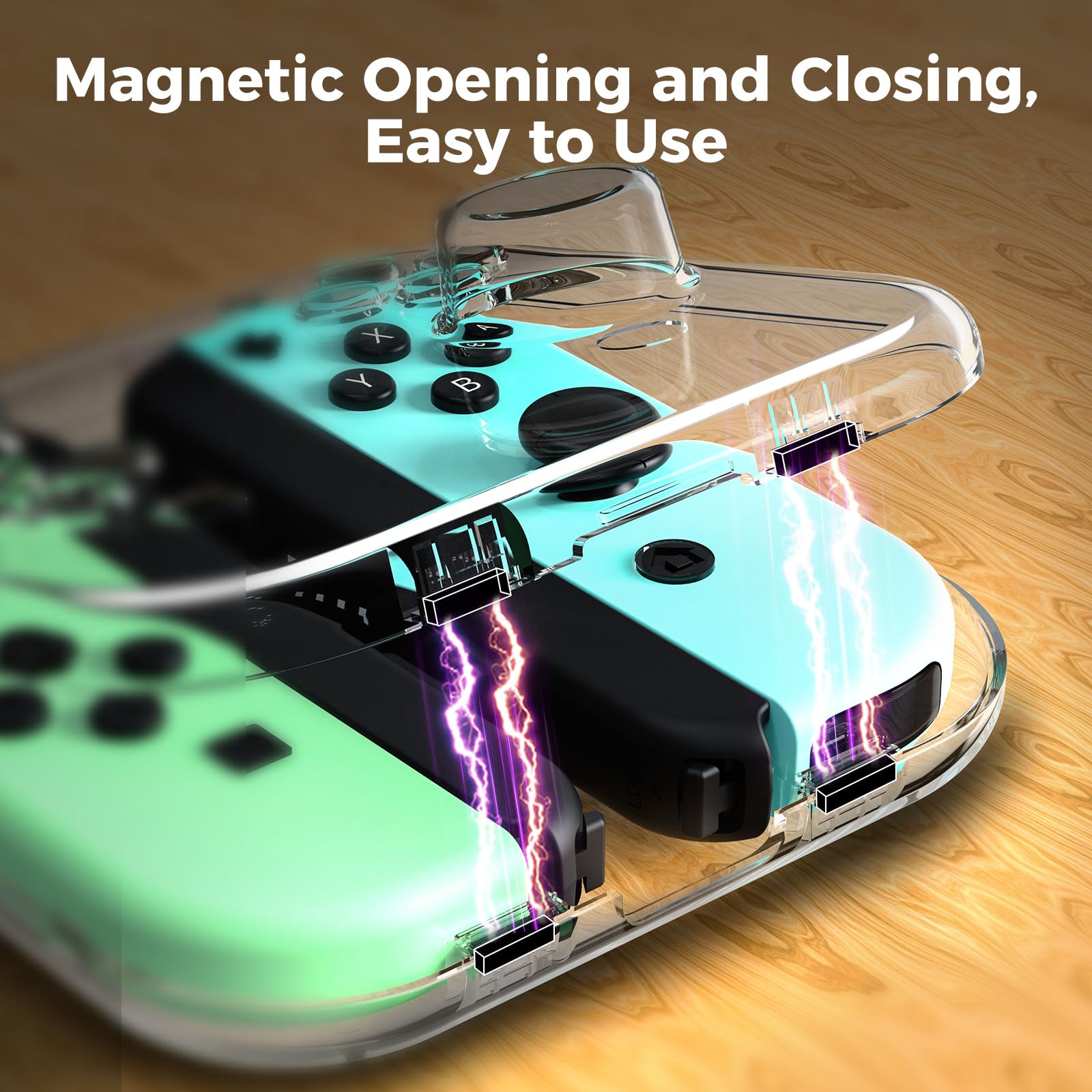 iINE Mini Storage Case for Joy-Con - Portable Dust-Proof Protective Box for Nintendo Switch/OLED Joy-Con Controllers with Magnetic Closure | Perfect for Travel, Gaming Storage & Protection