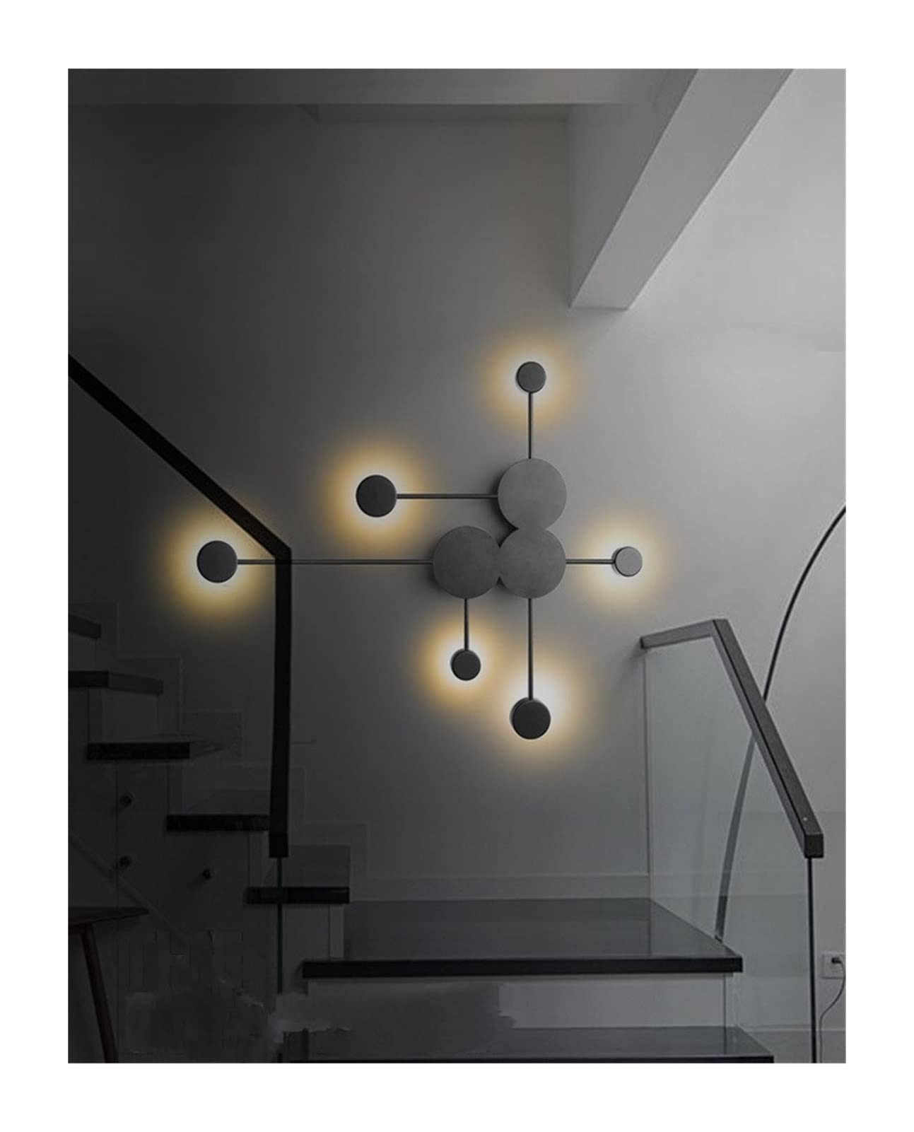 Nordic Modern LED Wall Lamp - Black/Gold MOTOT Wall Light for Living Room, Bedroom, Bedside - Designer Corridor & Hotel Loft Lighting (Gold 2 Heads, White Light) | Perfect for Ambient & Accent Lighting in Homes & Commercial Spaces