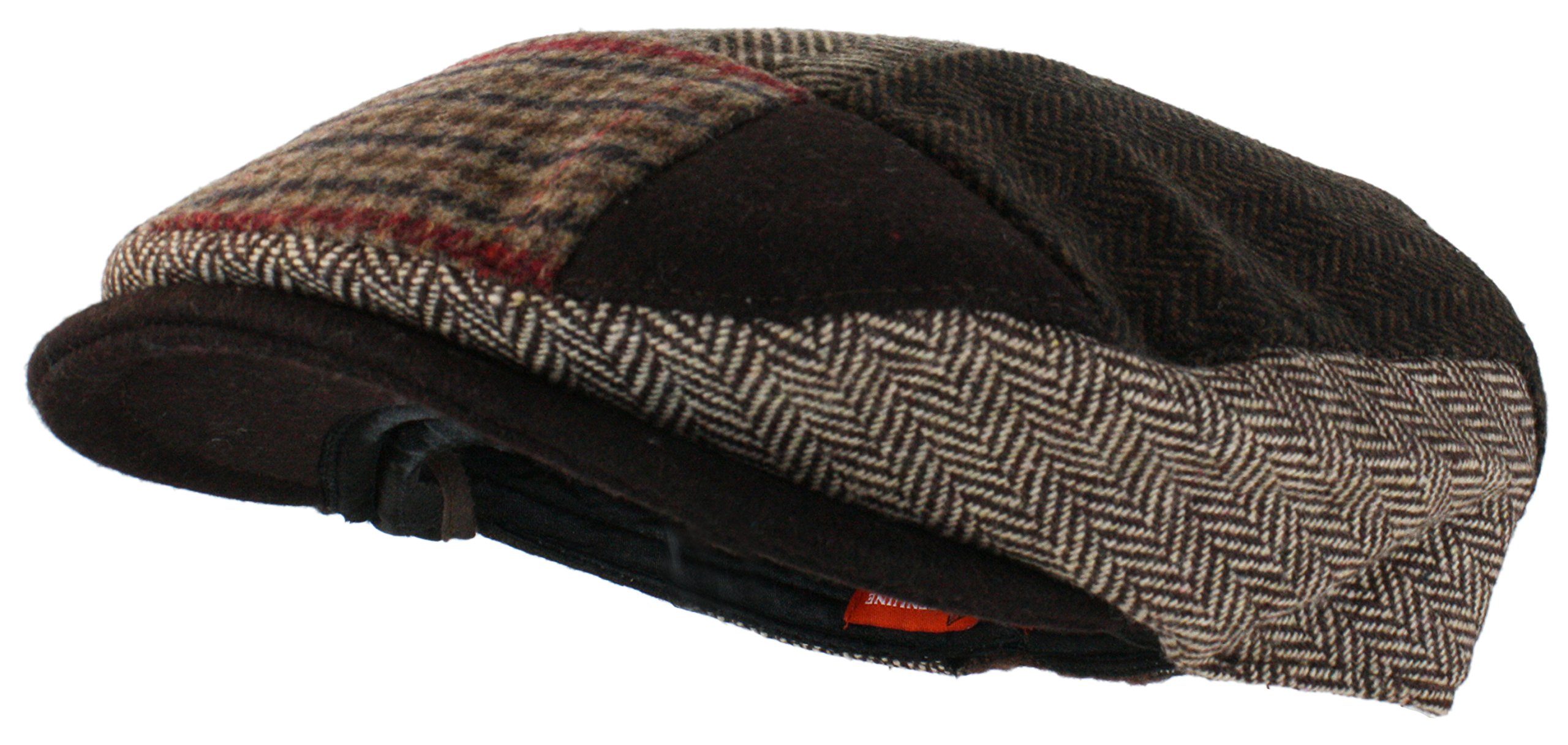 Ted & Jack Men's Tweed Patchwork Newsboy Driving Cap with Quilted Lining - Vintage Style Flat Cap for Casual Outfits, Driving & Outdoor Activities