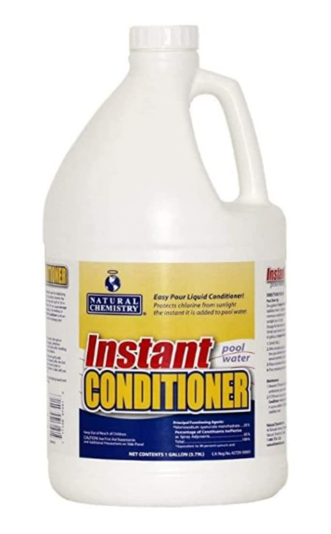 Natural Chemistry 07401 Instant Pool Water Conditioner for Swimming Pools – 1 Gallon – Removes Chlorine & Chloramines – Safe for All Pool Types – Perfect for Post-Shock Treatment & Regular Maintenance