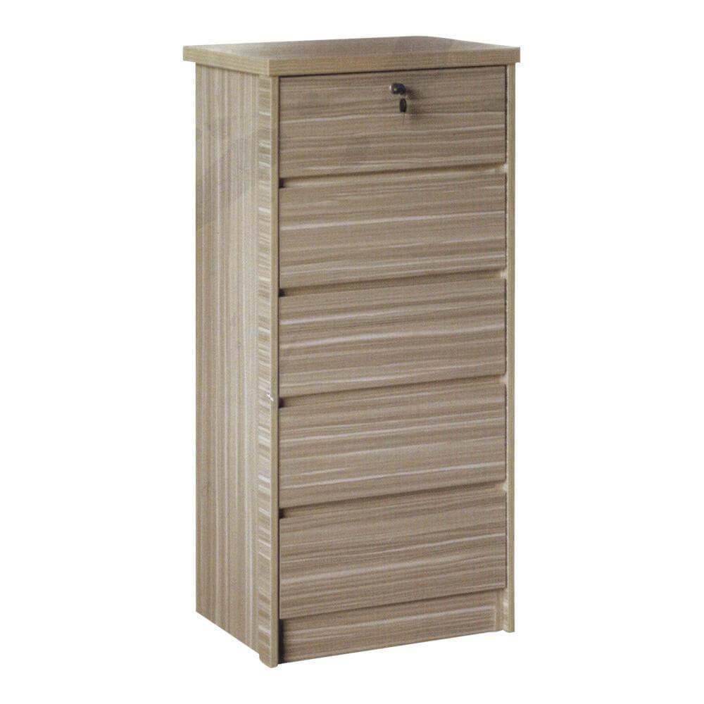 Stylish Ivy Milk Chest of Drawers - 5-Drawer Wooden Dresser for Bedroom, Living Room & Office Storage - Perfect for Organizing Clothes, Toys & Home Essentials