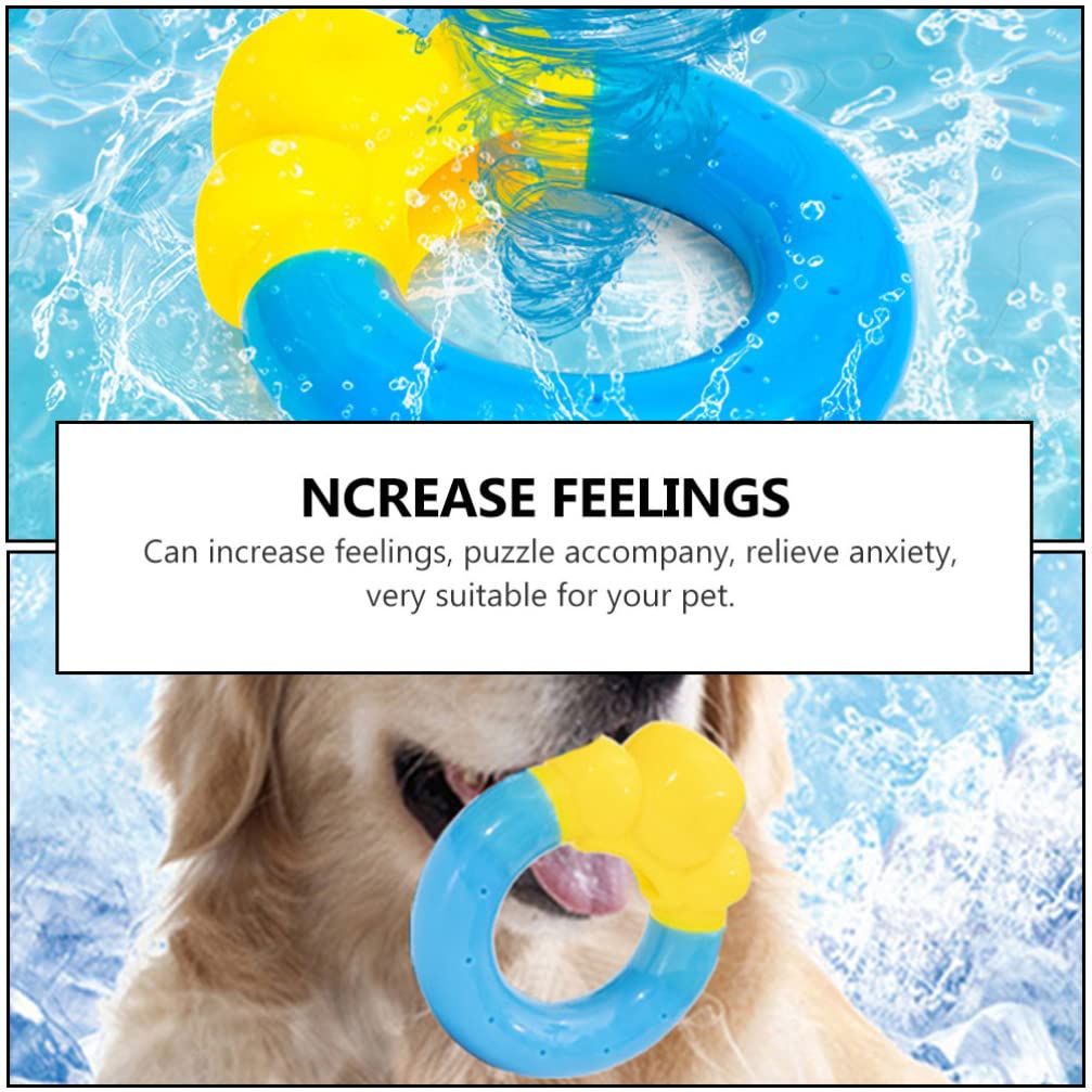 POPETPOP Freezable Dog Teething Toy - Cooling Chew Toy for Puppies & Small Dogs, TPR Material, Water Absorbent, Safe Molar Toy for Teething Relief | Perfect for Home, Beach & Travel Use
