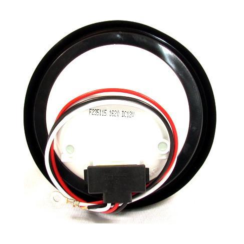 Fortpro 4 Red Round Tail Stop Turn Incandescent Light Bulbs with Red Lens - F235152 - Replacement for Trucks, Trailers & RVs - Durable Brake & Signal Lights for Safe Night Driving