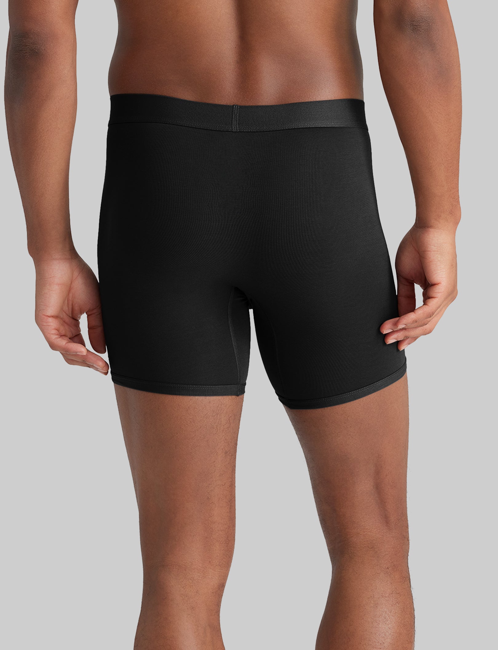 Breathable Cotton Mid-Length Boxer Briefs (6-Pack) - Soft Men's Underwear for All-Day Comfort - Perfect for Workout, Travel & Daily Wear