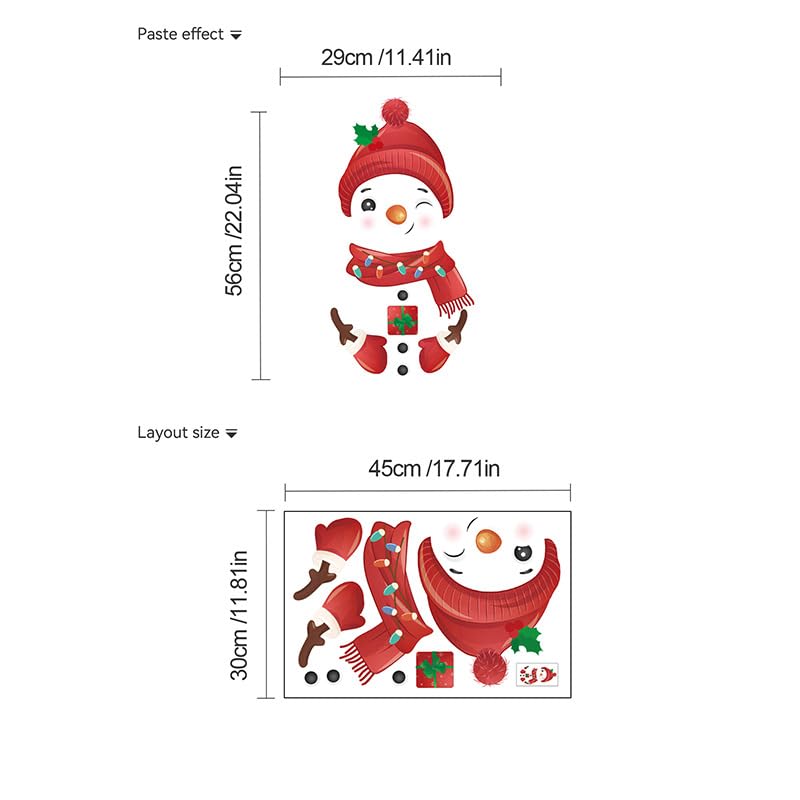 Christmas Toilet Stickers - Cute Snowman Bathroom Decals for Holiday Home Decor | Fun Festive Wall Stickers for Bathroom, Kitchen & Kids Room