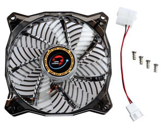 LEPA 120mm x 120mm x 25mm Casino Blue LED Case Fan with PWM Control - High Airflow PC Cooling Fan for Gaming PC, Computer Case & CPU Cooler (LPVC1C12P BL)