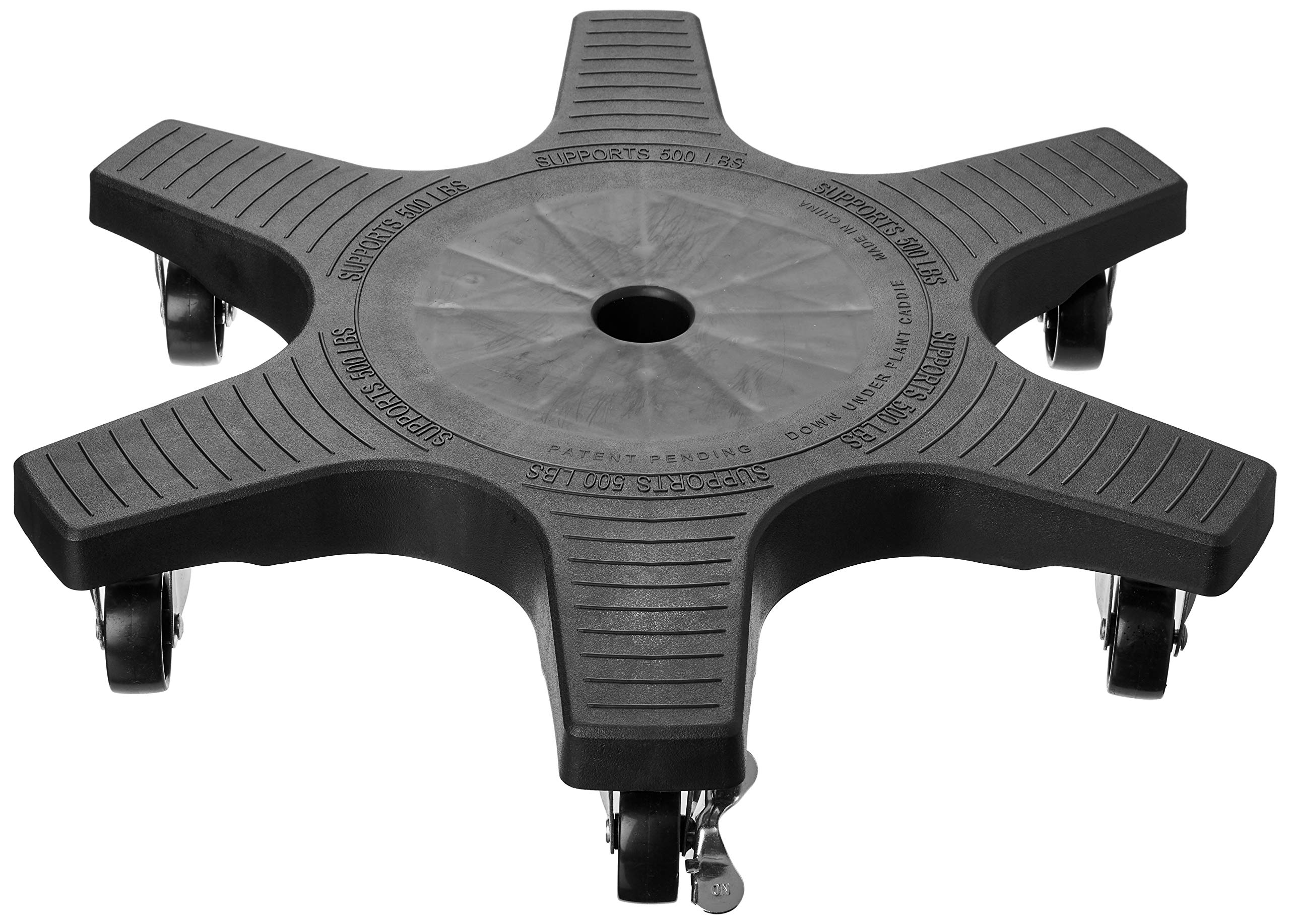 Heavy Duty Bosmere S20410 Down Under Plant Caddie with Wheels - 500lb Capacity 20-Inch Black Plant Stand for Indoor/Outdoor Garden, Patio & Greenhouse Use