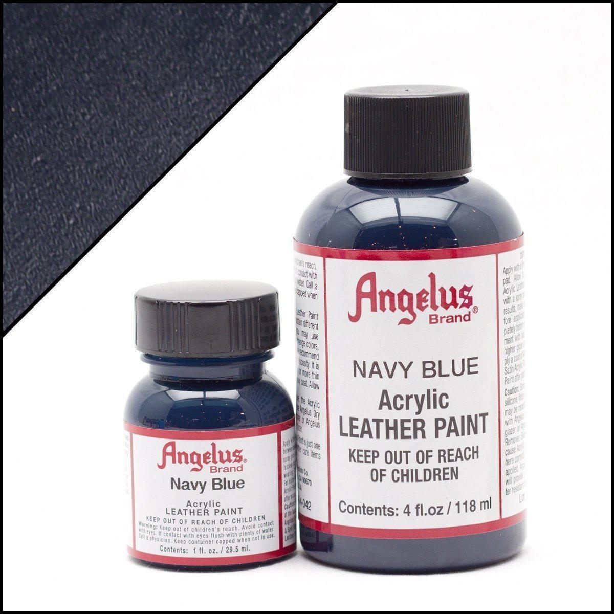 Angelus Navy Blue Leather Paint - 1oz Bottle for Shoes, Bags & DIY Leather Repair | High-Quality, Long-Lasting Finish