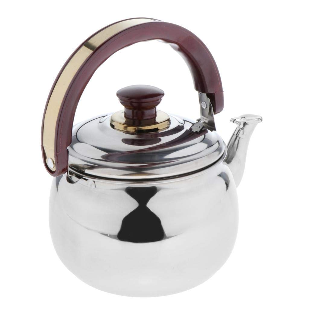 Premium Stainless Steel Whistling Tea Kettle - 0.6L Stovetop Teapot for Home, Kitchen & Camping - Perfect for Boiling Water, Making Tea & Outdoor Adventures