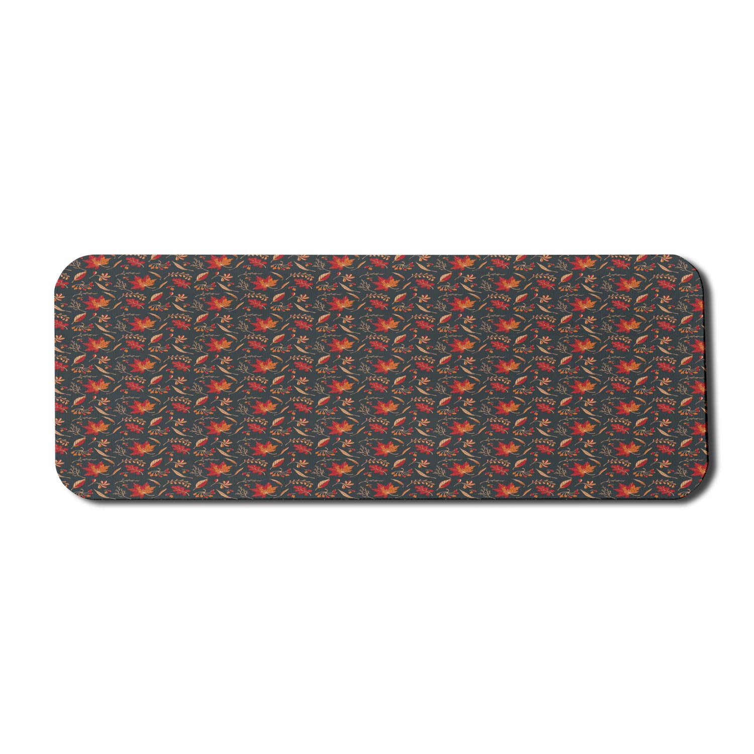 Ambesonne Autumn Foliage Leaves Computer Mouse Pad - Hand Drawn Maple Leaf Illustration, Non-Slip Rubber Gaming Mousepad (31