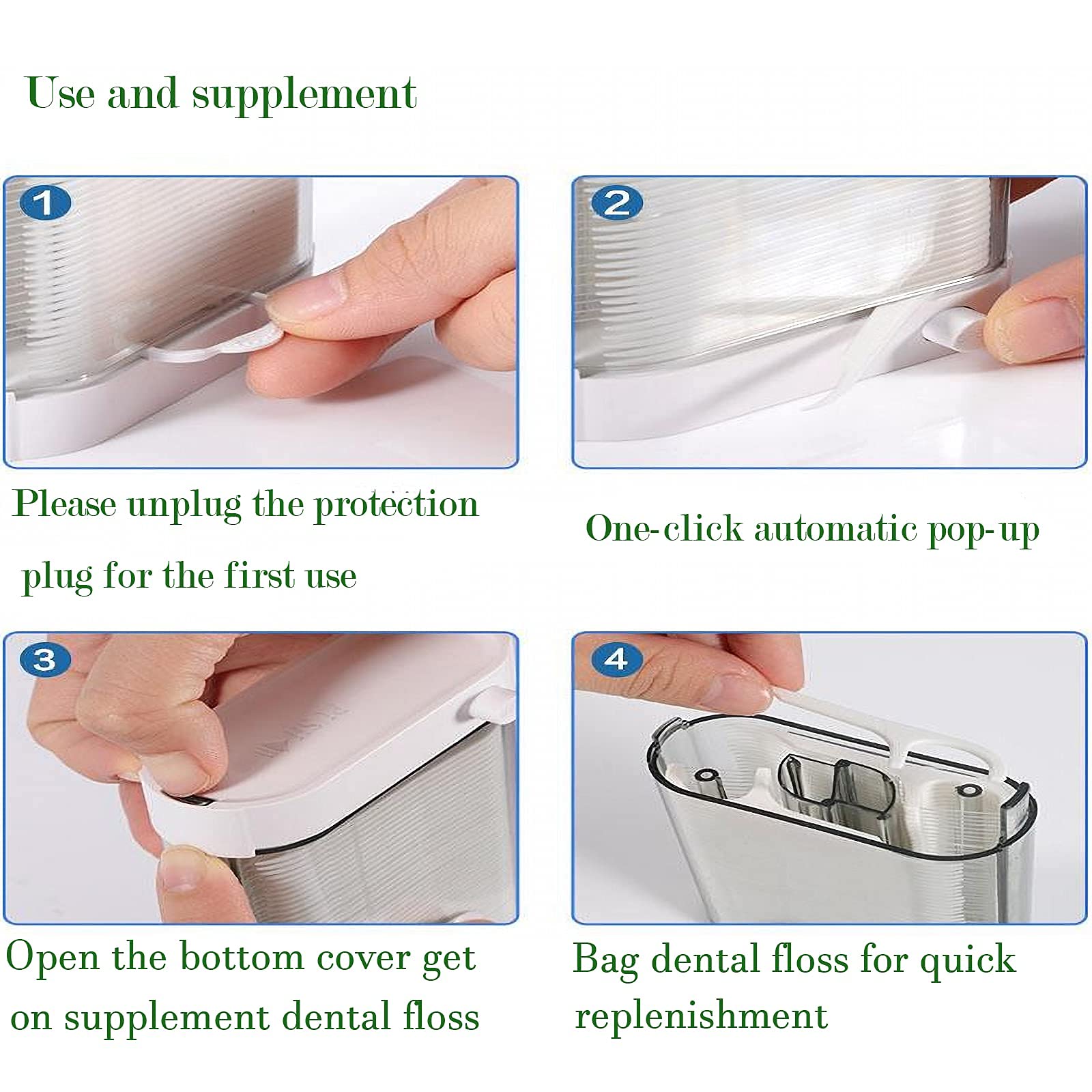 Dental Floss Picks with Dispenser Case - 168 Count Portable Flossers for Travel & Home Use | Oral Hygiene Essential for On-the-Go & Daily Teeth Cleaning