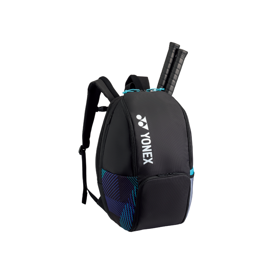 Yonex BAG92412B Pro Badminton Backpack [Black/Silver] - Durable Sports Bag for Tennis, Squash & Gym Equipment Storage | Perfect for Athletes & Travel
