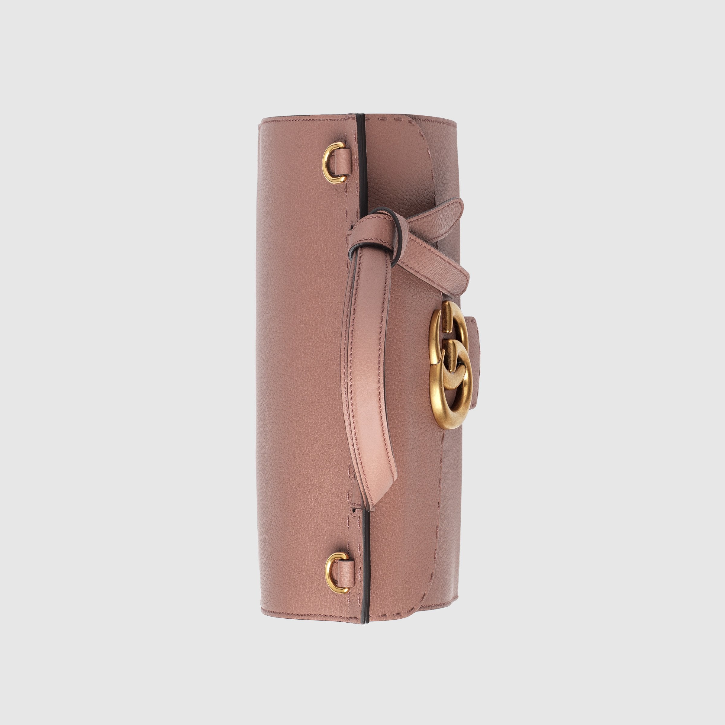 Gucci GG Marmont Small Top Handle Bag for Women | Lightweight Leather Shoulder Bag in Dusty Pink | Perfect for Work, Date Night & Special Occasions