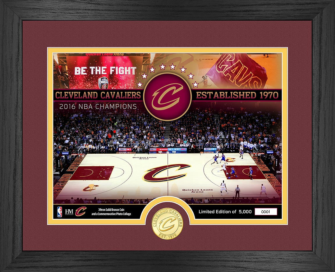Cleveland Cavaliers Commemorative Bronze Coin with Court Photo - Limited Edition NBA Collectible for Fans, Display & Gifts