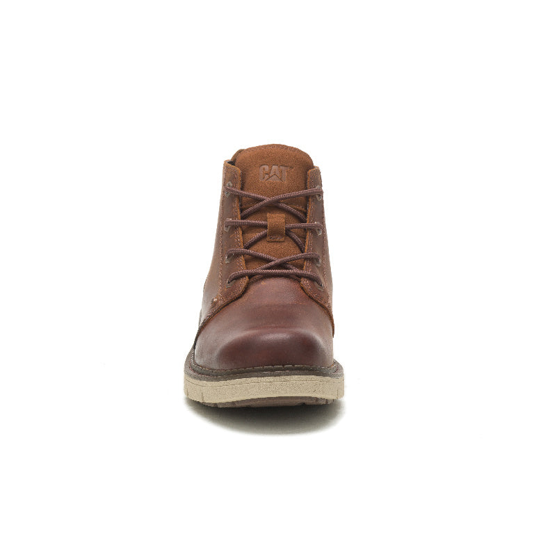 Waterproof Soft Toe Mid Boots for Men - Genuine Leather Brown Work Boots - Ideal for Construction, Hiking & Outdoor Activities