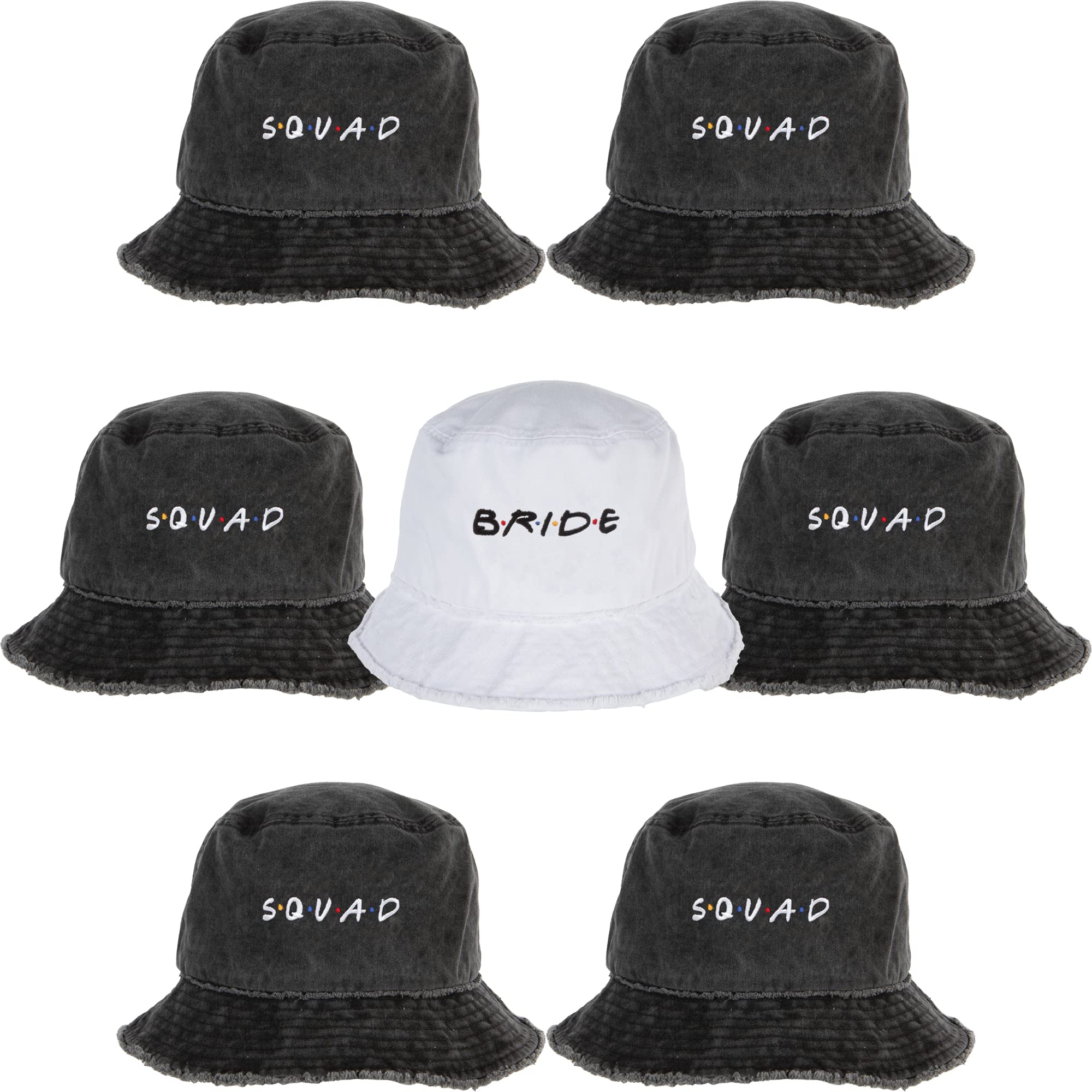 Stylish Embroidered Bucket Hat for Women - Bridal Party, Bachelorette & Honeymoon Accessory - Sun Protection Boonie Cap for Beach, Travel & Outdoor Activities