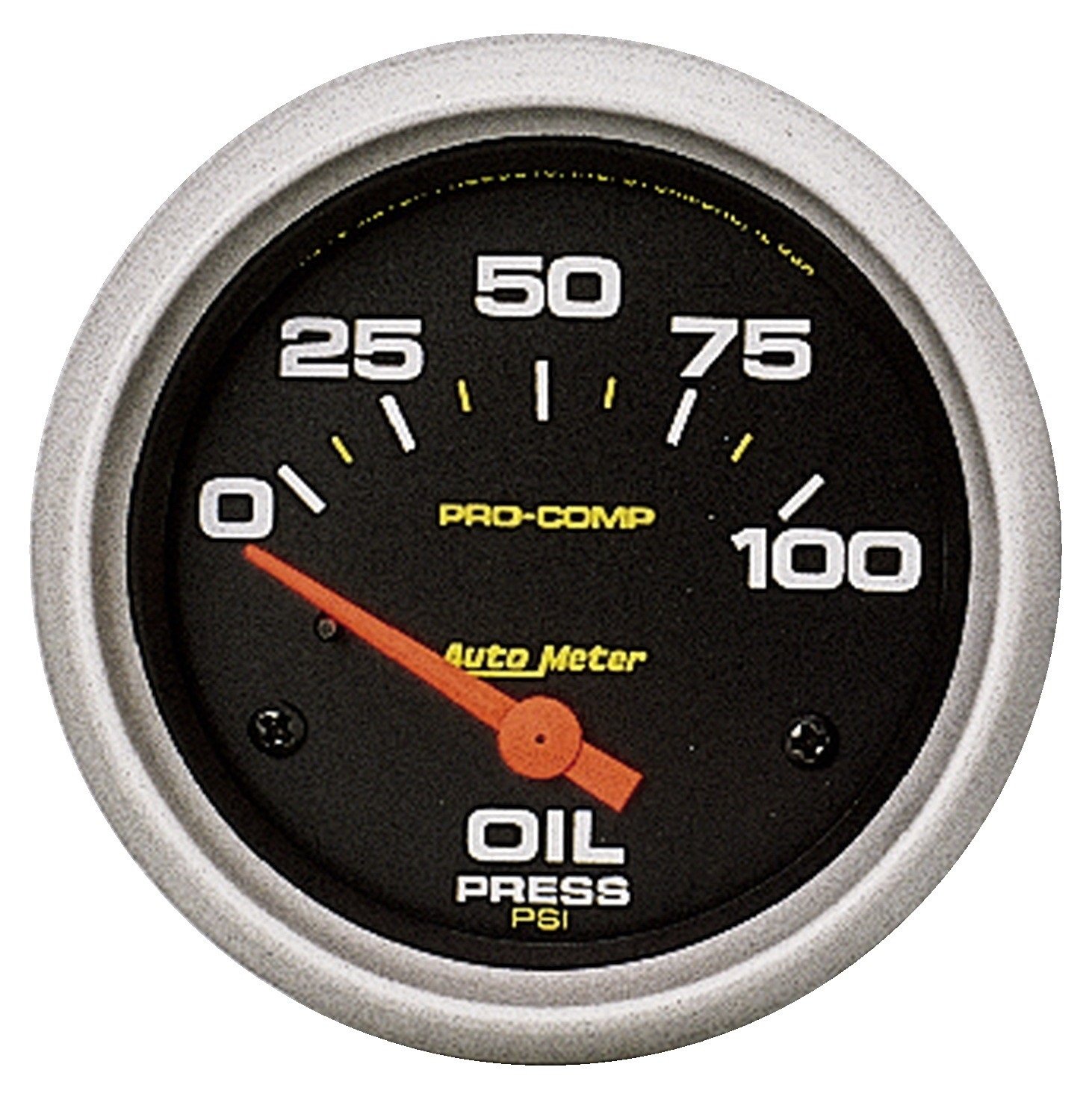 Auto Meter 5427 Pro-Comp Electric Oil Pressure Gauge - 2.625 Inch Diameter - Accurate Engine Oil Monitoring for Cars, Trucks & Performance Vehicles - Perfect for Racing, Off-Roading & DIY Automotive Maintenance