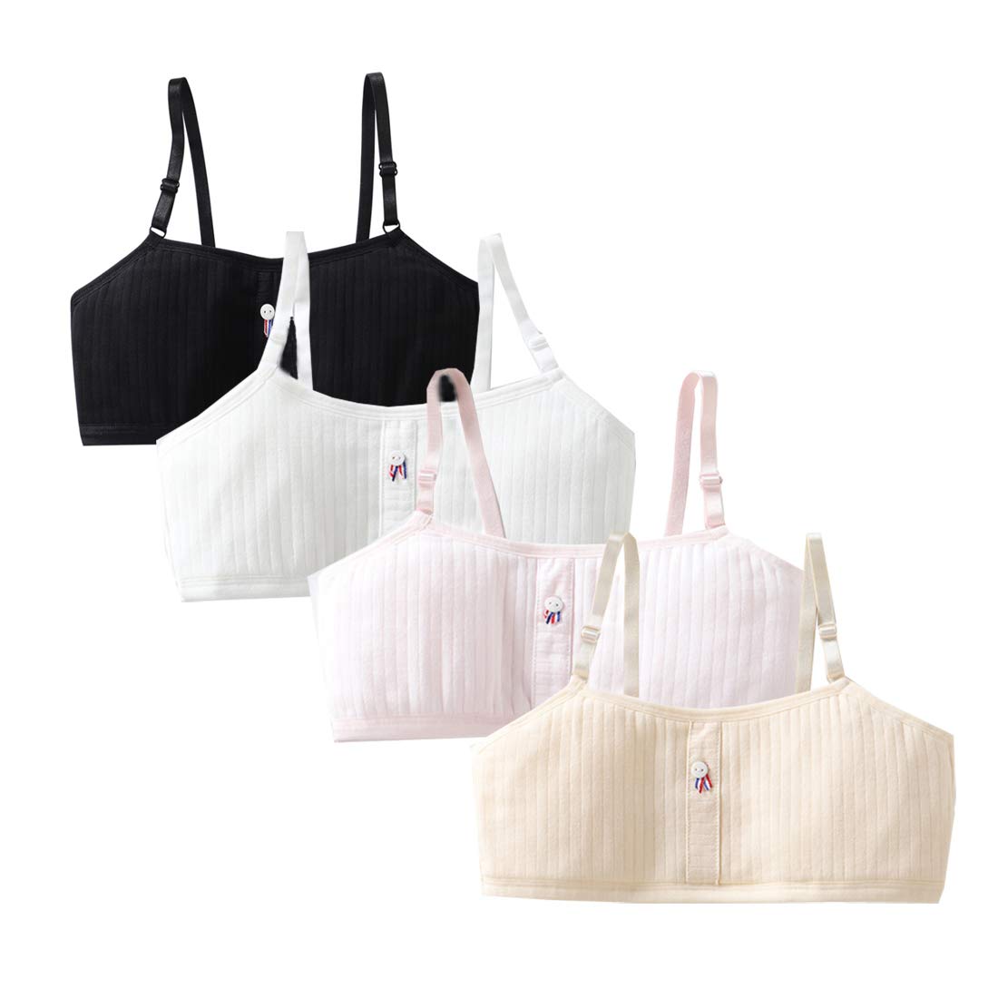 10-16 Years Girls Training Bras - Soft Pull-On Bralette Set with Bowknot Design - Comfortable First Bras for Teen Girls - Perfect for School, Sports & Everyday Wear