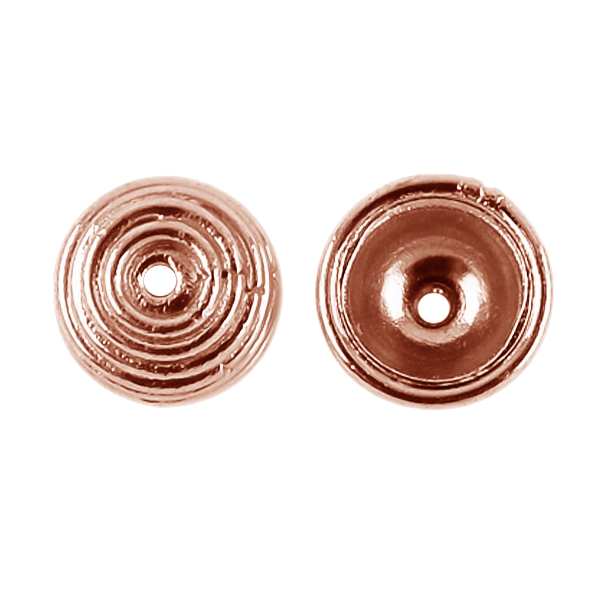 Rose Gold Overlay Bead Cap CRG-173 11MM - Jewelry Making Supplies for DIY Bracelets, Necklaces & Earrings - Perfect for Beading, Crafting & Gift Making