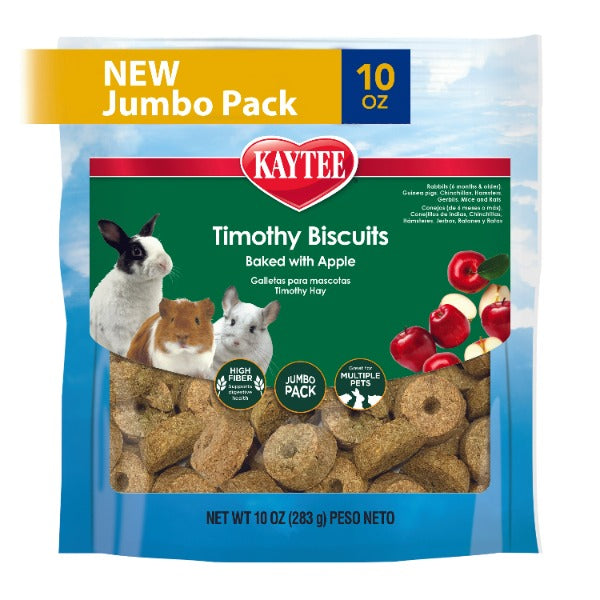 Kaytee Timothy Biscuits Baked Apple Treat for Rabbits & Small Pets - Healthy Natural Snack for Guinea Pigs, Chinchillas & Hamsters - Perfect for Training Rewards & Bonding Time