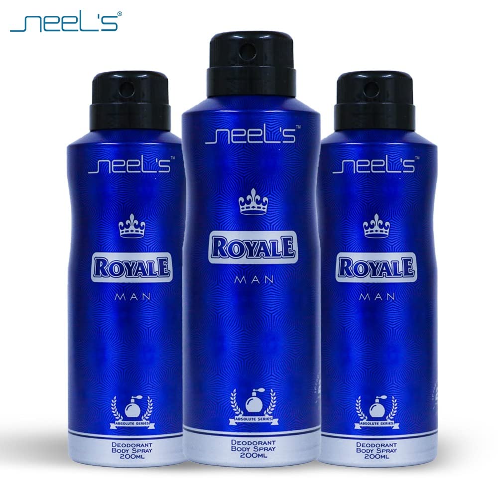Neel's Unisex Deodorant Body Spray - Long Lasting Fragrance, Premium Deodorant for Men & Women, Pack of 3 (200ml Each) - Perfect for Gym, Work & Everyday Freshness