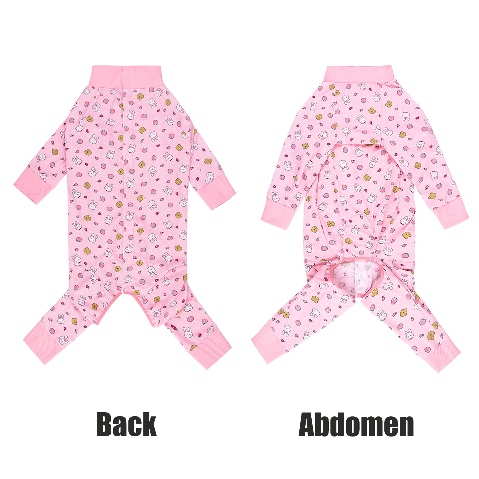 Post-Surgery Recovery Suit for Large & Medium Dogs - Soft, Breathable Anti-Licking Dog Onesie | E-Collar & Cone Alternative | Full Body Pet Bodysuit for Wound Protection & Hair Loss Prevention (2XL, Pink Bunny) | Ideal for Post-Op Care, Spay/Neuter Recovery & Skin Protection