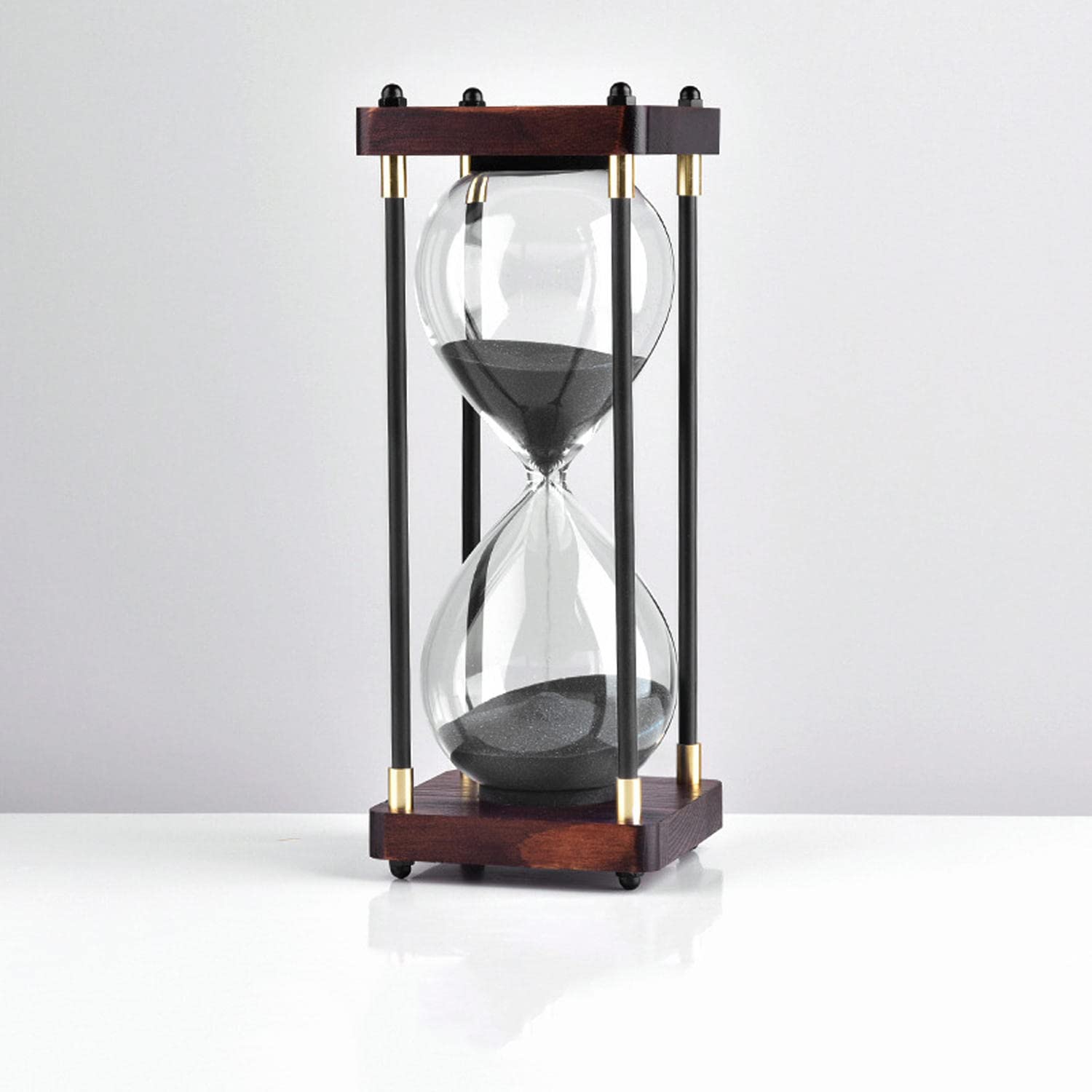 60-Minute Large Hourglass Sand Timer - Decorative & Functional 1-Hour Glass Timer for Kitchen, Classroom, Board Games, Meditation & Home Office Decor